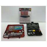 Three Tool Sets with Screwdrivers and Ratchets