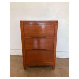 Three-Drawer Wooden Chest...see photos for condition