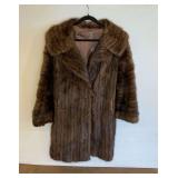 Vintage Fur Coat with Wide Collar