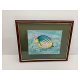 Framed Fish Artwork Signed by Artist