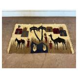 Hand-Woven Egyptian Theme Hanging Rug