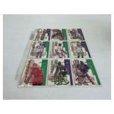 Binder Sheets of 1995 Signature Rookies Basketball Trading Cards