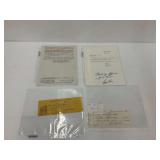 Assorted Baseball Documents & Checks ... See photos