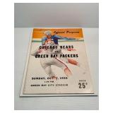 Chicago Bears vs Green Bay Packers Official Program Dated October 7th 1956