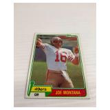 Joe Montana Rookie Card 1981 Topps NFL