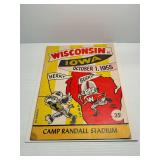 Wisconsin Vs Iowa Camp Randall Stadium Official Program Dated October 1st 1955