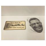 Don Hutson Inc. Chevrolet Plate & Vince Lombardi Mask
