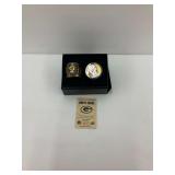 Brett Favre 24kt Gold Plated Coin and Ring Set