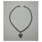 Sterling Silver Heart Pendant Necklace