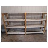 Four-Tier Wooden Storage Shelving Unit ... 56 x 96 x 24 Inches