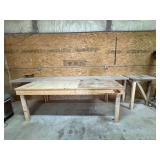Wooden Work Table Stand & Countertop & Marbletop Table Stand … 34x144x48 Inches & 38x30x26 Inches