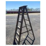 (2) Wooden Step Ladders ...  You are bidding on a 66” Ladder & 68.5” Ladder