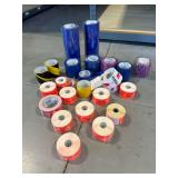 Assorted Uline Industrial Shipping and Handling Labels and Tape