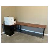 Wooden L-Shaped Desk ... 30 x 108 x 54 Inches ... CONTENTS NOT INCLUDED
