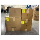 Bulk Lot Amethyst Buckram Set-Up Boxes and Black Velvet Drawstring Pouches