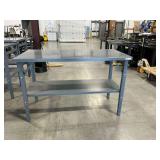 Uline Adjustable Height Metal Workbench with Lower Shelf ... 60 x 30 Inch Top