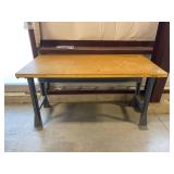 Metal Frame Work Bench w/ Wooden Top ... 34 x 60 x 30 Inches