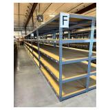 ULine Metal Shelving Units w/ Wooden Shelves ... 84 x 96 x 36 Inches per section … You are bidding on 8 sections