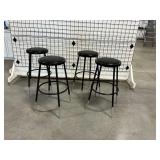 (4) Uline Adjustable Height Shop Stools