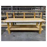 Wooden Work Bench ... 96 x 36 x 53 Inches