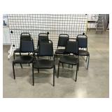(7) Belnick LLC Black Metal Chairs