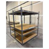 (2) Metal Shelving Units w/ Wooden Shelves ... 80 x 36 x 72 inches per shelf