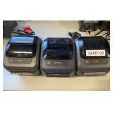 (3) Zebra ZP 450 Thermal Label Printers