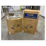 Two Uline 40 lb. Crinkle Paper Cartons ... One box has been opened