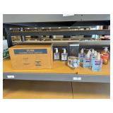 Assorted Hand Sanitizer Bottles & Unopened Uline Foaming Hand Sanitizer Box