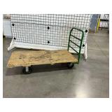 Uline Metal Platform Cart with Wooden Deck ... 37 x 60 x 30 Inches