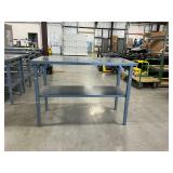 Uline Adjustable Height Metal Workbench with Lower Shelf ... 60 x 30 Inch Top