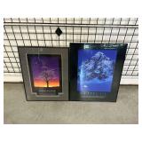Two Framed Motivational Wall Art Prints ... Larger is 30 x 24 Inches