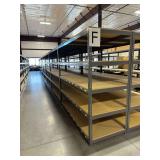 ULine Metal Shelving Units w/ Wooden Shelves ... 84 x 96 x 36 Inches per section … You are bidding on 8 sections