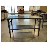 Uline Adjustable Height Metal Workbench with Lower Shelf ... 60 x 30 Inch Top