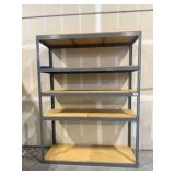 Metal Shelving Unit w/ Wooden Shelves ... 96 x 72 x 24 Inches