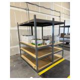(2) Metal Shelving Units w/ Wooden Shelves ... 80 x 36 x 72 inches per shelf ... Contents are NOT included