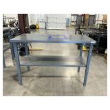Uline Adjustable Height Metal Workbench with Lower Shelf ... 60 x 30 Inch Top
