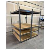 (2) Metal Shelving Units w/ Wooden Shelves ... 80 x 36 x 72 inches per shelf
