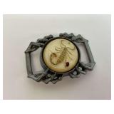 Belt Buckle with Scorpion Inlay