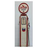 Chevron Gasoline Tokheim Pump Metal Sign