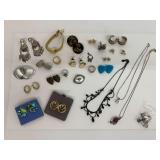 Jewelry Group Including Necklaces, Watch and Earrings