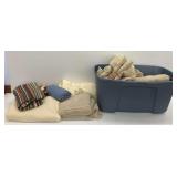 Blankets and Throws with Storage Bin