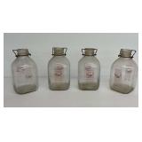 (4) Pre War 1930s-40s Pinehurst Farms One Gallon Big Mouth Milk Bottles...Rockford, Illinois