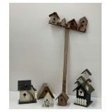 Wooden Birdhouses and Garden Decor
