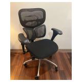 Black Adjustable Rolling Office Chair