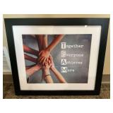 Framed Teamwork Motivational Print 