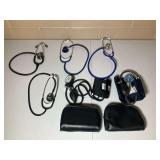 Assorted Medical Diagnostic Equipment Lot with Stethoscopes and Sphygmomanometers