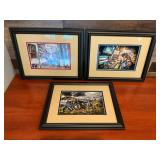 Framed Colored Ambulance Art ... 16 x 20