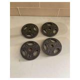 (4) Athletic Works 5 lb Cast Iron Weight Plates
