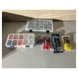 Assorted Electrical Hardware Including Wire Connectors, Staples, and Toggle Bolts